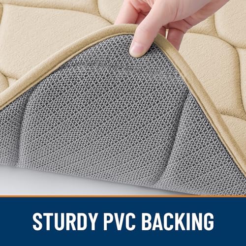 Smiry Memory Foam Bath Mat 59x24, Ultra Soft Absorbent Bathroom Rugs - Image 3