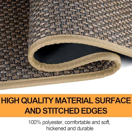 SUMLANS Kitchen Mat for Floor, Washable Non Slip Rugs, Brown - Image 3