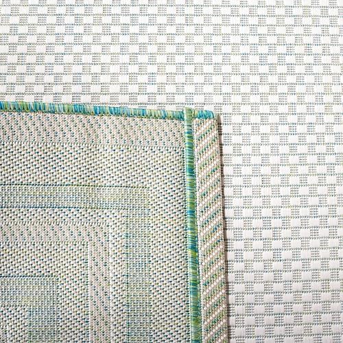 SAFAVIEH Courtyard Collection 2'7" x 5' Ivory/Green CY8475 Indoor/ Outside Waterproof Easy cleansingPatio Backyard Mudroom Area Mat - Image 6