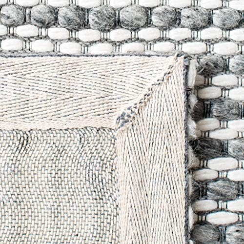 SAFAVIEH Marbella Collection Runner Rug - 2'3" x 14', Charcoal & Ivory, Flat Weave Wool Design, Ideal for High Traffic Areas in Living Room, Bedroom (MRB392H) - Image 5