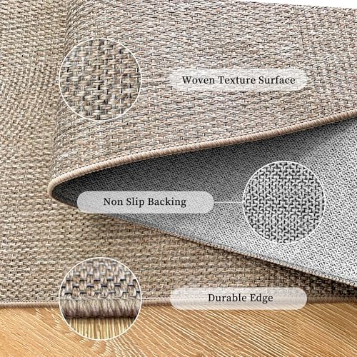 Non-Slip Jute Rug for Entryway: 2x3 Outdoor Mat - Swirl Curved Pattern - Image 3