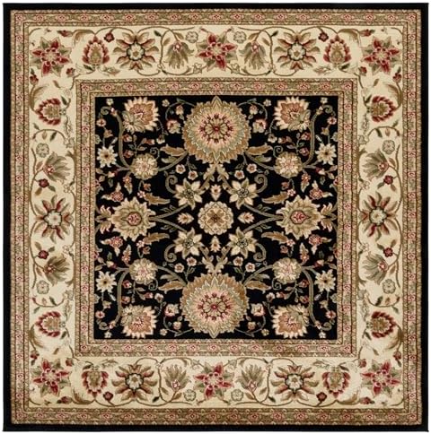 SAFAVIEH Lyndhurst Square Rug 5'3", Black & Ivory LNH212A by Unknown