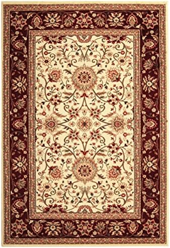 SAFAVIEH Lyndhurst Area Rug 5'3"x7'6", Ivory & Red LNH212K - Image 3