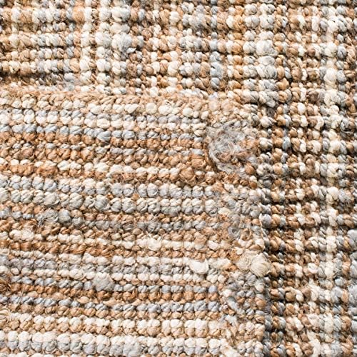 SAFAVIEH Natural Fiber Accent Rug 2'6"x4', Jute Knotted Grey NF447K - Image 6