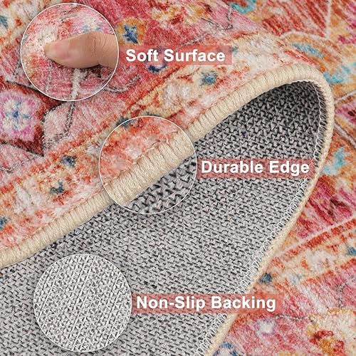 Yamaziot Washable Runner Rug, 2x10 Non-Slip Boho Hallway Kitchen Rug - Image 5