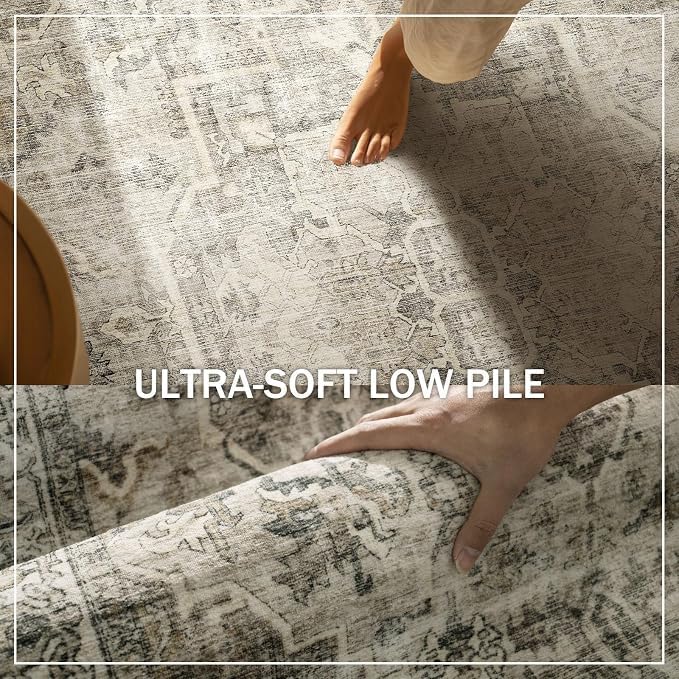 9x12 Area Rugs for Living Room: Washable Bedroom Rug Non Slip Boho Carpet - Image 5