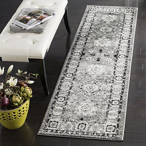 SAFAVIEH Vintage Hamadan Runner Rug 2'3"x10', Grey & Black VTH214K - Image 2