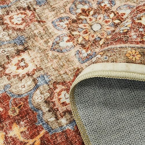 TOPRUUG 3x5 Living Room Area Rug: Vintage Washable Non-Slip Rug for Bedroom - Image 6