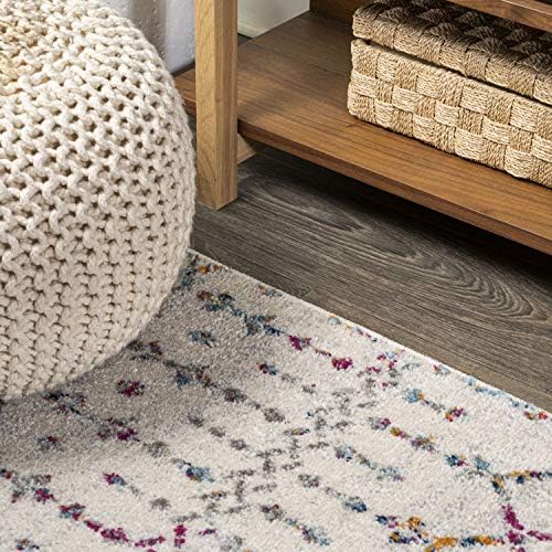 JONATHAN Y Boho Vintage Diamond Ivory/Multi Runner Rug 2X10 ft, Moroccan Hype for Living Room, Bedroom, Kitchen, Office, Easy-Cleaning, High Traffic, Pet-Friendly, Non-Shedding (MOH101E-210) - Image 4