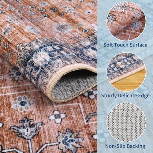 GarveeHome 6x9 Washable Rug Living Room Vintage Bedroom Carpet - Image 4