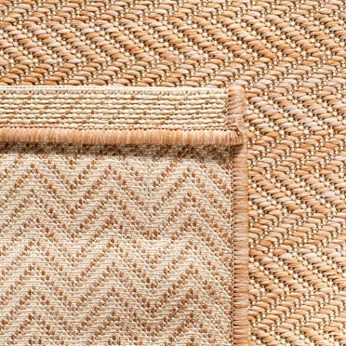 SAFAVIEH Outdoor Runner Rug 2'3"x6'7" - Courtyard Collection - Coastal Design, Natural & Cream, Durable & Easy Cleaning, Ideal for Patio, Entryway, Mudroom (CY8022-03012) - Image 4