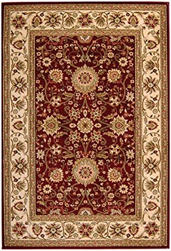 SAFAVIEH Lyndhurst Area Rug 8x10 Large, Red & Ivory LNH212F - Image 2