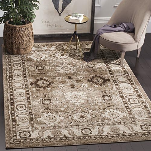 SAFAVIEH Vintage Hamadan Area Rug 6'7"x9', Traditional Taupe VTH214T by Unknown