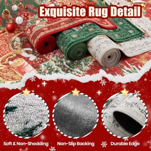 zesthome Christmas Area Rug 2x3, Washable Rugs for Entrance - Image 5