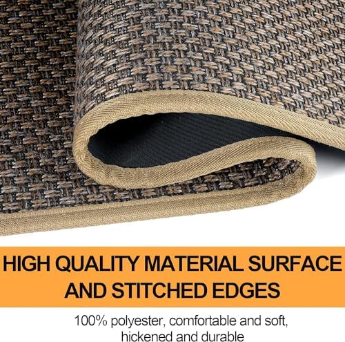 SUMLANS Kitchen Mats Set of 2 PCS for Floor, Washable Non Slip Rugs, Brown - Image 2