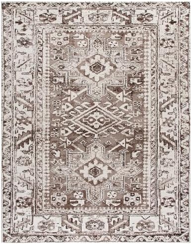 SAFAVIEH Vintage Hamadan Area Rug 8'x10', Traditional Brown & Ivory VTH211T - Image 3