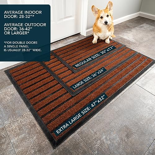 Ubdyo Extra Durable Door Mat Outside Entrance (30" x 17", Bright Burgundy) - Image 3