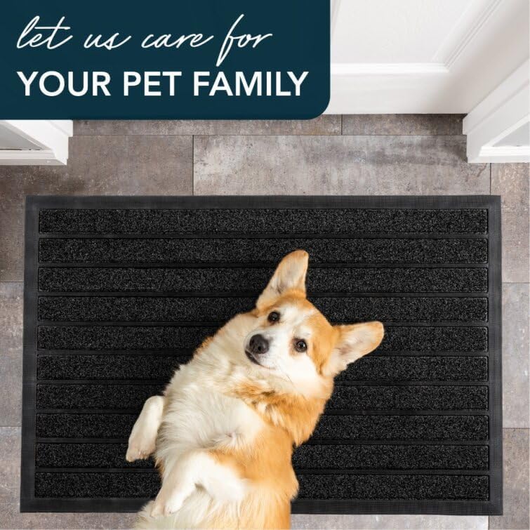 ubdyo Extra Durable Door Mat Outside Entrance (36" x 24", Bright Black) - Image 7