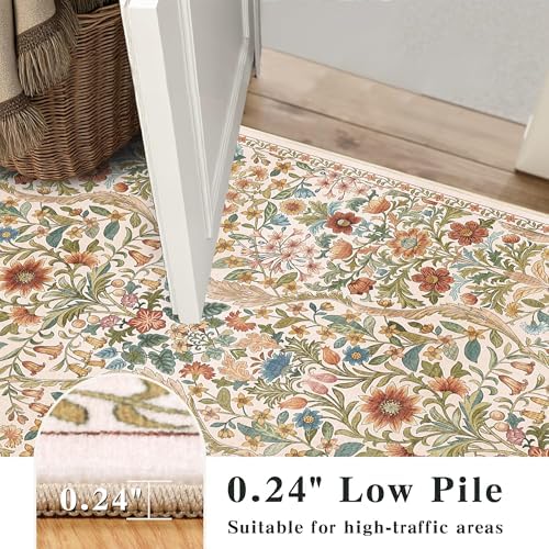 10x14 Large Area Rug Floral Botanical Boho Rug for Living Room - Image 6