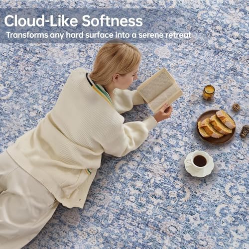 Sasttie 8x10 Area Rugs, Ultra-Soft Washable Rug for Living Room, Blue - Image 4