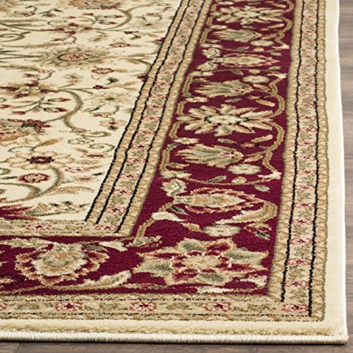 SAFAVIEH Lyndhurst Square Rug 3'3", Ivory & Red LNH212K - Image 5