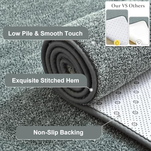 Keeko 2x8 Area Rugs for Living Room,Soft Washable Memory Foam Bedroom Rug - Image 5