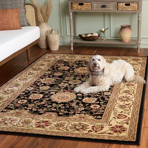 SAFAVIEH Lyndhurst Square Rug 5'3", Black & Ivory LNH212A - Image 2