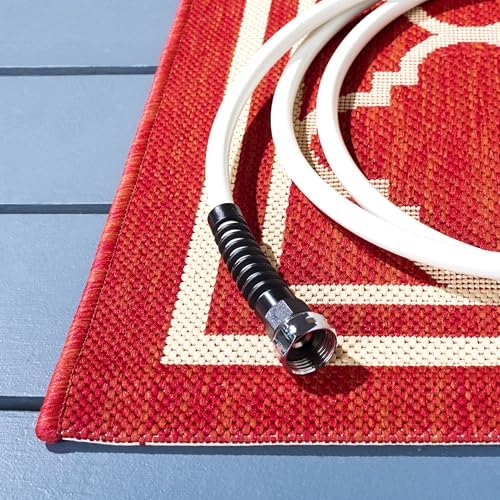 SAFAVIEH Washable Rug Outdoor Courtyard Collection - 2'3" x 20' Runner, Red & Bone, Non-Shedding & Easy Cleaning, Ideal for Patio, Entryway, Mudroom, Hallway, Kitchen (CY6918-248) - Image 3
