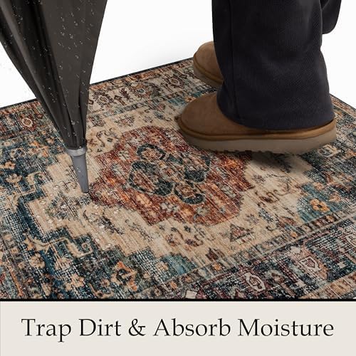 Ruaruarug Washable Area Rug 8×10 for Living Room, Ultra Soft, Brown - Image 5