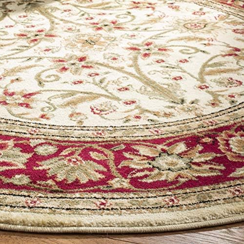 SAFAVIEH Lyndhurst Round Rug 8', Ivory & Rust LNH212R - Image 6