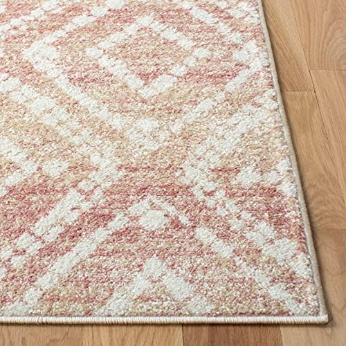 SAFAVIEH Adirondack Collection Accent Rug - 4' x 6', Rose & Gold, Modern Diamond Distressed Design, Non-Shedding & Easy Care, Ideal for High Traffic Areas in Entryway, Living Room, Bedroom (ADR131Q) - Image 4