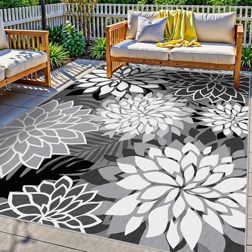 Arenarug Outdoor Rug Waterproof, Washable Patio Rug for Deck, 3x5, Black by ArenaRug