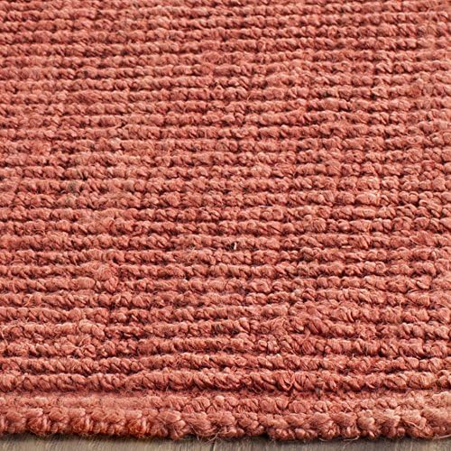 SAFAVIEH Natural Fiber Square Rug 10', Jute Knotted Rust NF447C - Image 2