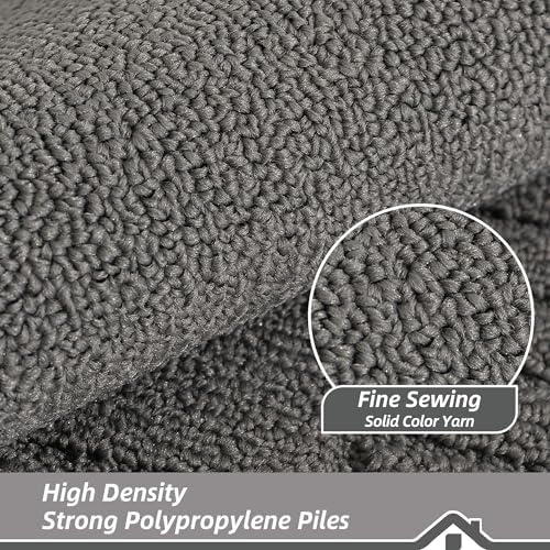 BEQHAUSE Kitchen Rugs 24"x35", Non Slip Washable Kitchen Floor Mat, Grey - Image 6