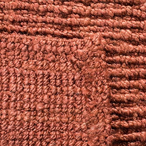 SAFAVIEH Natural Fiber Square Rug 10', Jute Knotted Rust NF447C - Image 3