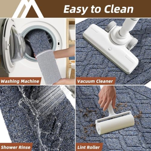 COSY HOMEER Kitchen Rugs Sets of 2 Non-Slip Washable,48x20Inch/30X20Inch - Image 6