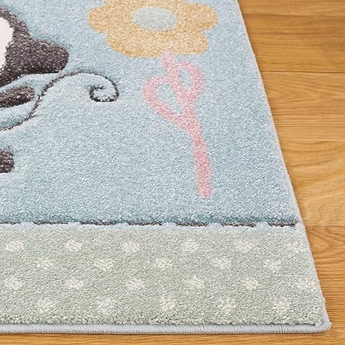 SAFAVIEH Carousel Kids Area Rug 9'x12', Modern Blue CRK120K - Image 3