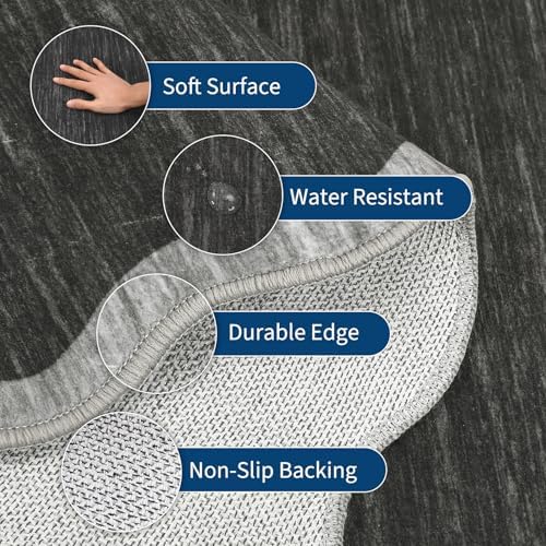 GarveeHome Scalloped Washable Rug 5x7 Area Rug for Living Room Non Slip - Image 3