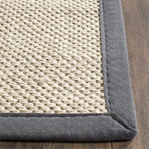 SAFAVIEH Natural Fiber Square Rug 10', Sisal Textured Marble NF143D - Image 5