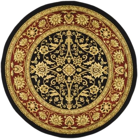 SAFAVIEH Lyndhurst Round Rug 4', Black & Red LNH212G - Image 2