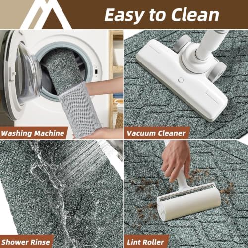 COSY HOMEER Kitchen Rugs Sets of 2 Non-Slip Washable,60x24Inch/35X24Inch - Image 6