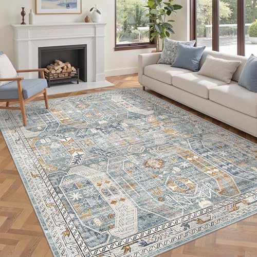 befbee Washable 5x7 Area Rug Non Slip Stain Resistant Rug for Living Room by Befbee