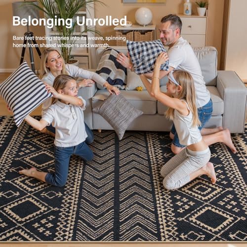 Lahome Boho Kitchen Runner Rug, 2x8 Easy Jute Laundry Room Rug - Image 4