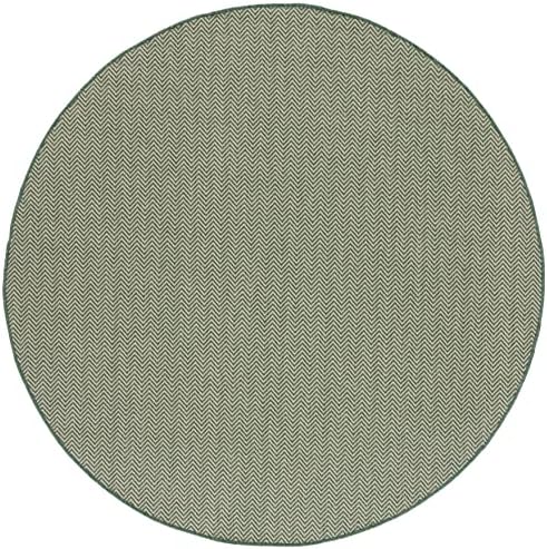 SAFAVIEH Courtyard Outdoor Round Rug 6'7", Dark Green & Beige CY8022-32221 - Image 3