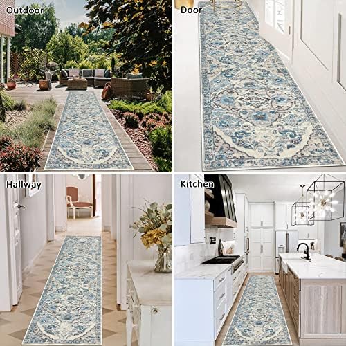 HEBE Hallway Runner Rug 2'x8', Washable Non Slip Kitchen Rug Runner - Image 5