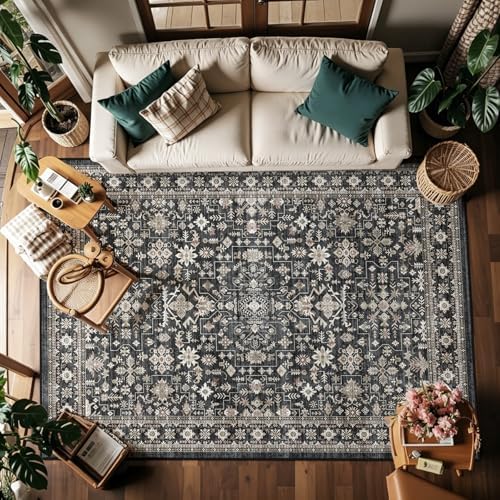 Grey Area Rug 9x12 for Living Room Bedroom - Image 6