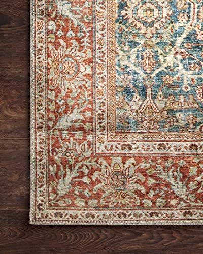 Loloi Layla Ocean/Rust 2'-6" x 7'-6" Runner Rug - Image 5