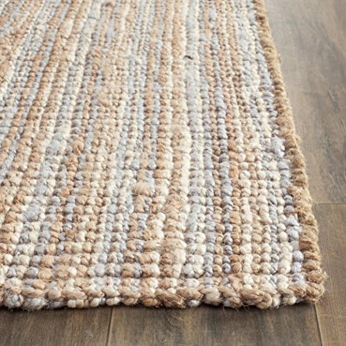 SAFAVIEH Natural Fiber Accent Rug 2'6"x4', Jute Knotted Grey NF447K - Image 4