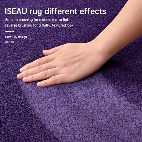 ISEAU 2x4 Soft Runner Rug for Hallway, Washable and Non-Slip, Purple - Image 4