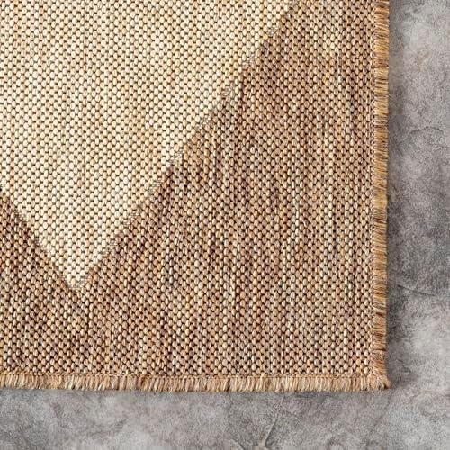 nuLOOM Sabina Brown Trellis Power Loomed Indoor/Outdoor Area Rug, 8' Round - Image 4